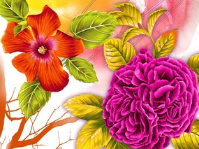 艺术风格花卉图案插画设计 花卉绘画 艺术花卉图案设计 1600 1200 艺术风格花卉图案插画设计(第二集) 花卉壁纸