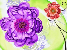 艺术风格花卉图案插画设计 艺术风格花卉图案设计 1600 1200 艺术风格花卉图案插画设计(第二集) 花卉壁纸