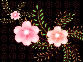 艺术风格花卉图案插画设计 花形图案 花卉背景插画 1600 1200 艺术风格花卉图案插画设计(第二集) 花卉壁纸