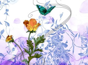 艺术风格花卉图案插画设计 艺术风格 花卉设计插图 1600 1200 艺术风格花卉图案插画设计(第二集) 花卉壁纸