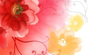 艺术风格花卉图案色彩 花卉壁纸