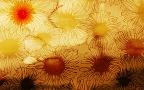  艺术风格花卉图案壁纸 艺术风格花卉图案色彩 花卉壁纸