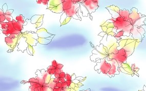  Artistic Pastel Shades Flower Patterns 艺术风格花卉图案色彩 花卉壁纸