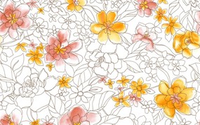  花卉背景布纹图案 碎花背景图 艺术风格花卉图案色彩 花卉壁纸