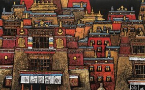 藏族祥巴版画 壁纸38 藏族祥巴版画 绘画壁纸
