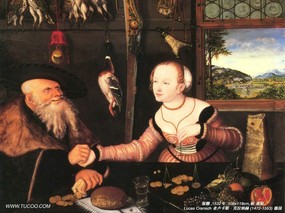 世界经典名画壁纸  世界名画 克拉纳赫作品<报酬> Lucas Cranach art paintings 德国宫廷画家Lucas Cranach 卢卡斯·克拉纳赫作品集 绘画壁纸