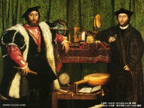 世界经典名画壁纸  小汉斯 荷尔拜因肖像画 大使们 Fine Art by Hans Holbein the Younger 德国肖像画家 Hans Holbein 小汉斯·荷尔拜因作品集 绘画壁纸