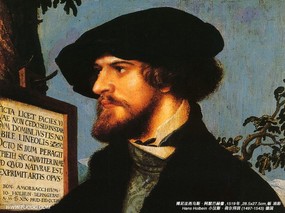 世界经典名画壁纸  荷尔拜因 波尼法西乌斯 阿莫巴赫像 Fine Art by Hans Holbein the Younger 德国肖像画家 Hans Holbein 小汉斯·荷尔拜因作品集 绘画壁纸