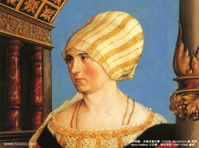 世界经典名画壁纸  荷尔拜因 多罗特亚 克兰吉赛尔像 Fine Art by Hans Holbein the Younger 德国肖像画家 Hans Holbein 小汉斯·荷尔拜因作品集 绘画壁纸