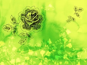 水墨花卉 1 7 动植风光 水墨花卉 第一辑 绘画壁纸