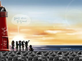 韩国HARU插画作品 第二辑 壁纸17 韩国HARU插画作品 绘画壁纸