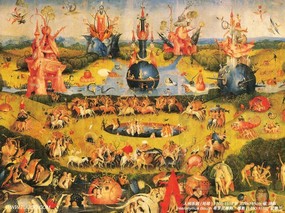 世界经典名画壁纸  世界名画 博斯作品 <人间乐园> Hieronymus Bosch Artwork Pictures 荷兰画家 Hieronymus Bosch 希罗尼穆斯博斯作品集 绘画壁纸
