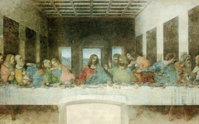 世界名画壁纸欣赏 Fine Art Painting Leonardo da Vinci The Last supper detail 1495 97 Milano Santa Maria della Grazia 世界名画壁纸(三) 绘画壁纸