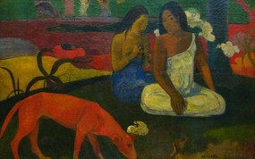 世界名画壁纸欣赏 Fine Art Painting Gauguin Paul Arearea Joyeusetés 1892 Paris Musée d Orsay 世界名画壁纸(三) 绘画壁纸