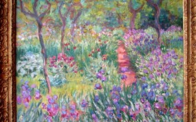 世界名画壁纸欣赏 Fine Art Painting Monet Claude The artist s garden at Giverny 1900 Yale Art Galleries 世界名画壁纸(三) 绘画壁纸