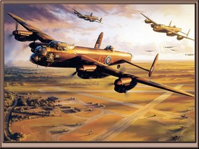 手绘二战飞机 绘画壁纸