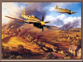 手绘二战飞机 壁纸2 手绘二战飞机 绘画壁纸