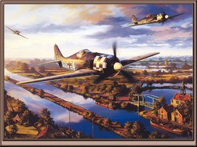 手绘二战飞机 壁纸3 手绘二战飞机 绘画壁纸
