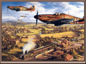 手绘二战飞机 壁纸9 手绘二战飞机 绘画壁纸