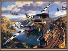 手绘二战飞机 壁纸10 手绘二战飞机 绘画壁纸