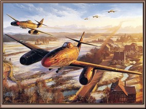 手绘二战飞机 壁纸11 手绘二战飞机 绘画壁纸