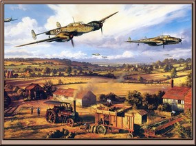 手绘二战飞机 壁纸14 手绘二战飞机 绘画壁纸