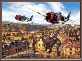 手绘二战飞机 壁纸15 手绘二战飞机 绘画壁纸