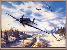 手绘二战飞机 壁纸17 手绘二战飞机 绘画壁纸