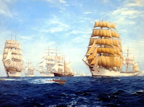手绘帆船 1 38 手绘其他 手绘帆船 第一辑 绘画壁纸