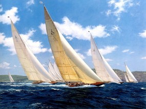 手绘帆船 1 28 手绘其他 手绘帆船 第一辑 绘画壁纸