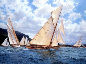 手绘帆船 1 26 手绘其他 手绘帆船 第一辑 绘画壁纸