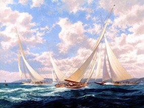 手绘帆船 1 21 手绘其他 手绘帆船 第一辑 绘画壁纸