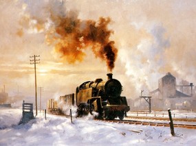 手绘系列 － 火车 壁纸19 手绘系列 － 火车 绘画壁纸
