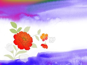 水墨花卉 2 3 水墨花卉 绘画壁纸