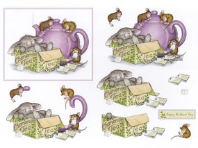  chamomile 可爱小老鼠插画原画 鼠鼠一家-温馨小老鼠插画壁纸 绘画壁纸