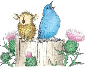  可爱小老鼠插画壁纸 鼠鼠一家-温馨小老鼠插画壁纸 绘画壁纸