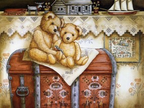 泰迪熊珍藏绘本 第一辑 泰迪熊童话手绘 泰迪熊插画壁纸 泰迪熊珍藏绘本(第一辑) 绘画壁纸