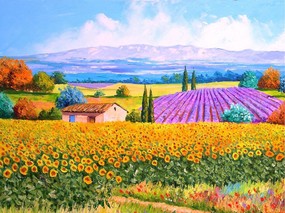 童话法国田园-法国画家Jean Marc Janiaczyk 油画壁纸 绘画壁纸