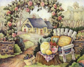 Lisa Blowers  休闲小屋 温馨古典手绘壁纸 温馨手绘《Welcome Home 》 绘画壁纸