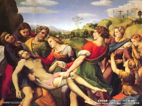 世界名画壁纸  世界名画 拉斐尔作品 基督的埋葬 Raffaello Sanzio Art Paintings 文艺复兴绘画 Raffaello Sanzio 拉斐尔·桑乔作品集 绘画壁纸