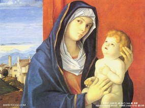 世界经典名画壁纸  贝利尼名画 圣母子 壁纸 Giovanni Bellini Fine Art Paintings 意大利画家Giovanni Bellini 乔凡尼·贝利尼作品集 绘画壁纸