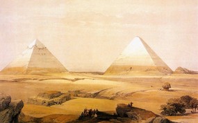 重现壮美的古文明 David Roberts 古埃及绘画壁纸集续 View Of The Pyramids 金字塔远景 重现壮美的古文明David Roberts 古埃及绘画壁纸集续 绘画壁纸