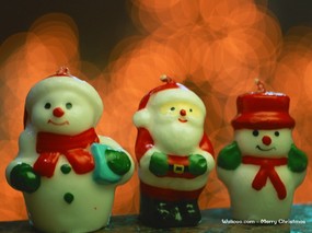  超可爱圣诞节蜡烛壁纸 Lovely Christmas Decoration Crafts 缤纷圣诞壁纸-精致可爱圣诞节装饰 节日壁纸