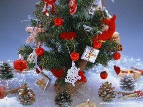  圣诞树装饰桌面壁纸 Christmas Tress Decoration 缤纷圣诞壁纸-精致可爱圣诞节装饰 节日壁纸