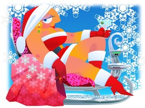  另类圣诞插画 搞怪圣诞插画 俄罗斯插画-圣诞篇 节日壁纸