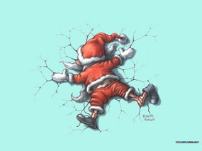  搞笑圣诞老人图片Funny Christmas Santa Wallpaper 搞笑圣诞老人壁纸 节日壁纸