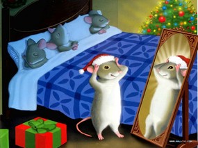 圣诞节壁纸 老鼠过圣诞 The Mouse Before Christmas 圣诞节故事 老鼠过圣诞 壁纸 The Mouse Before Christmas 绘本-老鼠过圣诞《The Mouse Before Christmas》 节日壁纸