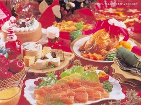  180张 圣诞节食物 圣诞大餐图片 Christmas Meal Christmas dinner 圣诞节壁纸-经典圣诞素材壁纸 节日壁纸