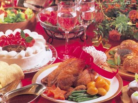  180张 圣诞节食物 圣诞大餐图片 Christmas Meal Christmas dinner 圣诞节壁纸-经典圣诞素材壁纸 节日壁纸