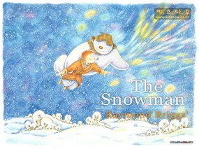  圣诞节雪人插画图片 Christmas Snowman Wallpaper 圣诞节雪人壁纸 节日壁纸